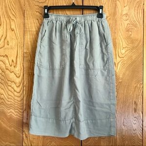 Downeast Basics Olive Drawstring Skirt